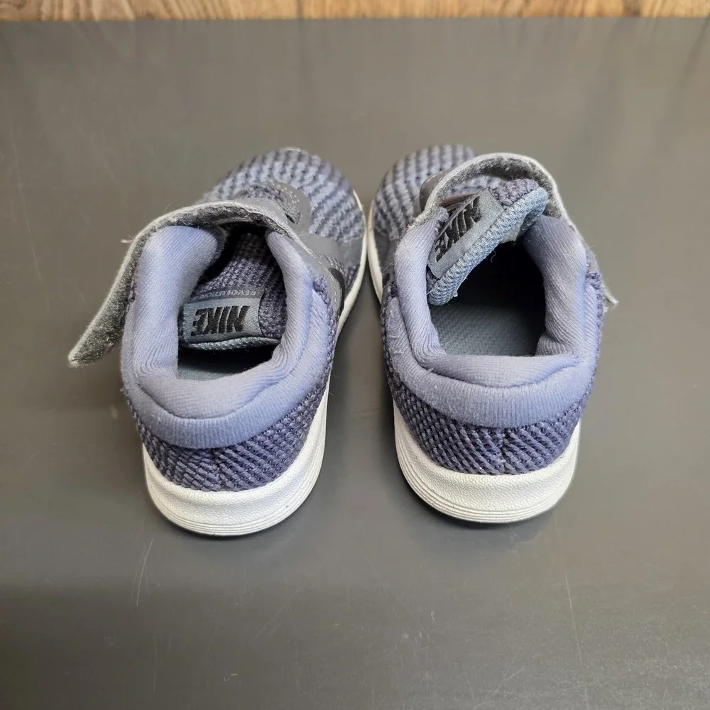 Nike Revolution 4 Shoes Toddler Boys 5C Gray Mesh Hook & Loop Running Sneakers